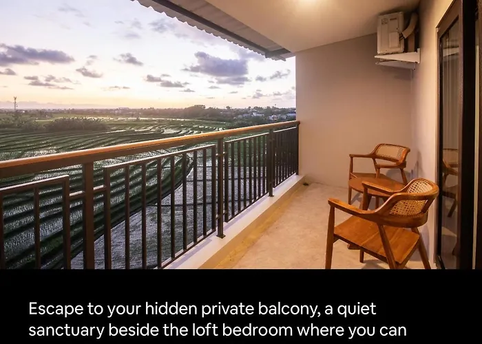 New! Serenity Twin Penthouse Loft Rice View * デンパサール